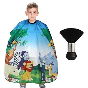 Capa de Peluquería Infantil Tactus Industries con Estampado Animal, Cómoda, Ecológica, Duradera, Impermeable, de Poliéster, Unisex, Ajustable - Product Image 1