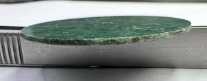 Cadran de montre rond en marbre vert 34,5 mm x 0,9 mm, face en pierres précieuses pour montres de luxe personnalisées - Product Image 6