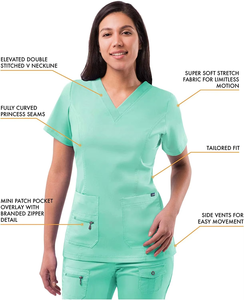 Nouvelle Arrivée - Tenue de Travail Respirante Unie pour Infirmière et Médecin - Blouse Chirurgicale et Pantalon Droit pour Salle d'Opération (Lavage Manuel) - Product Image 2