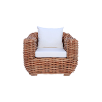 Ensemble canapé CL en rotin de style luxueux pour salon mobilier de maison moderne avec cadre en bois acajou et coussin