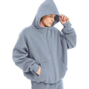 Prix de gros – Sweat à capuche zippé 100 % coton de haute qualité, couleur personnalisée, respirant, pour homme, idéal pour l'hiver - Product Image 4