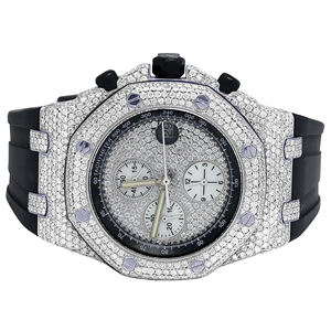 Iced Moissanite <b>Watch</b> VVS Diamond Hip Hop Bold Design <b>Men</b> Stainless Steel <b>Quartz</b> 20mm Band Glass Fashion Limited Edition Luxury - Product Image 1