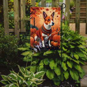 Bandera Multicolor Basenji Fall Garden Banner rojo varios colores para Patio arte decorativo buzón bandera para camas de flores jardín - Product Image 2