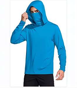 Sudadera con Capucha de Pesca de Manga Larga de Microfibra de Alta Calidad, Lisa, con Protección UV, de Secado Rápido, Transpirable - Product Image 5