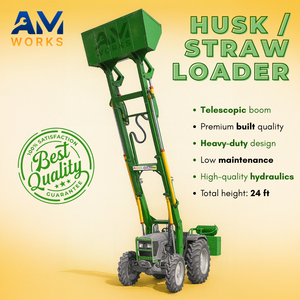 Cargador Telescópico AM Works para Tractor Mahindra de Más de 49HP 4WD, 1 Año de Garantía Hidráulica, Capacidad de 400kg, Altura de Descarga de 18 pies - Product Image 5