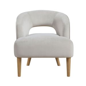 Poltrona di Lusso Contemporanea per Soggiorno, 1 Pezzo, Seduta in Velluto Grigio con Gambe in Legno Massello, Arredo d'Accento dallo Stile Unico - Product Image 2