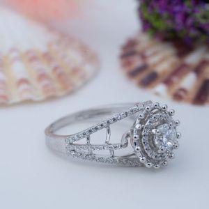 Anillo de Plata de Ley 925 con Moissanita, Anillo Doble, Hermosa Joyería de Plata de Ley, Anillo de Joyería para Mujer - Product Image 3