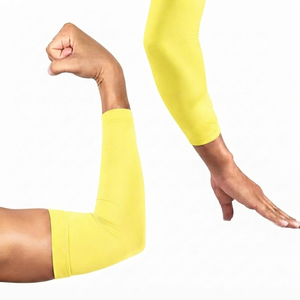 Manchon de compression tendance 2026 jaune citron, protection solaire respirante pour le sport, le basketball, la course et le fitness, haute qualité - Product Image 1