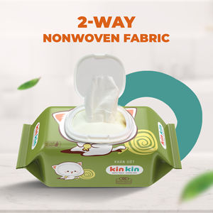 100 lingettes humides pour bébé Kinkin écologiques non tissées, antibactériennes et préventives contre les éruptions cutanées, fabriquées au Vietnam - Product Image 4