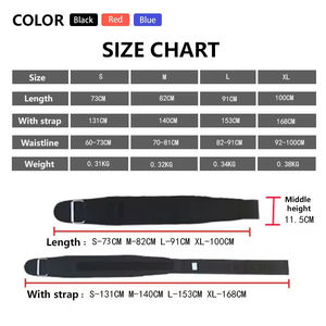 Ceinture de soutien lombaire réglable avec fermeture à boucle pour l'entraînement musculaire et la musculation, unisexe, rouge, bleu, noir - Product Image 6