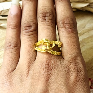 Trendy Design Boho Abstract Statement <b>Ring</b> Boho Brass Band Women 18k Gold Plated Geometric <b>Cross</b> Over <b>Rings</b> Wholesale/OEM/ODM - Product Image 6