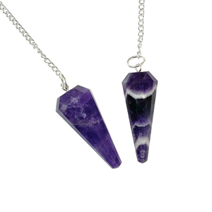 Péndulo de Cristal de Amatista Premium, Herramienta de Radiestesia de Cuarzo Púrpura para Meditación, Regalos Espirituales y Venta al por Mayor - Product Image 4