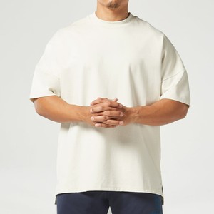 Camiseta Oversize de Algodón con Estampado Puff para Hombre, Estilo Urbano, Hombros Caídos, Diseño Gráfico de Verano - Product Image 3