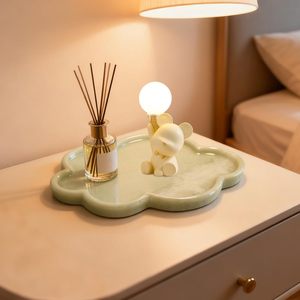 Bandeja de Mármol Natural en Forma de Nube, Bandejas para Joyas, Plato para Guardar Objetos, para Baño, Decoración del Hogar, Regalo, Verde Claro - Product Image 3