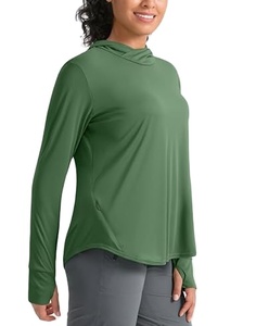 Camisa de Protección Solar para Mujer UPF 50+, Manga Larga, Ligera, Sudadera con Capucha UV para Mujer, Senderismo, Pesca al Aire Libre, Camisas de Verano - Product Image 1