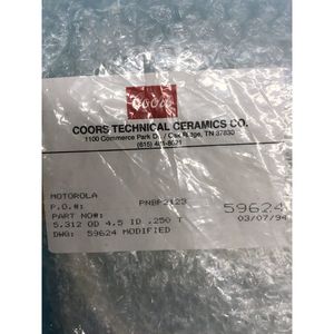 แหวนเซรามิก Coorstek 59624, SEMITOOL, ขนาดเส้นผ่านศูนย์กลางภายนอก 5.312 - อุปกรณ์และอะไหล่เซมิคอนดักเตอร์ระดับโลกที่เชื่อถือได้ - Product Image 4