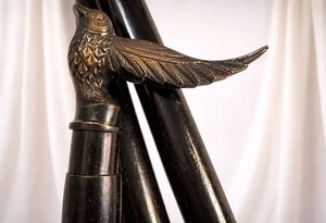 Gifted Brass Bird Head Handle Walking Stick | Pirate Style Wooden Designer Cane| Collectible Gift - Product Image 3