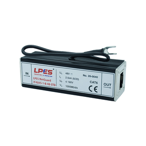 อุปกรณ์เชื่อมต่อสายเคเบิลข้อมูล Cat6 RJ45 กิกะบิต POE 48V LAN อีเธอร์เน็ตแบบอินไลน์ กล่องโมดูลเชื่อมต่อระบบป้องกันฟ้าผ่า - Product Image 2