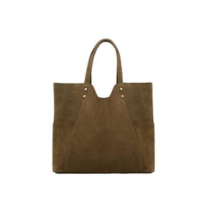 Sacs à main pour femmes en cuir véritable au design simple, fermeture éclair, légers, imperméables, grande capacité, poignées robustes, personnalisables avec votre marque - Product Image 1