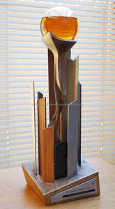 Pour le trophée de récompense sportive inspirée métal plaqué or conception de logo personnalisé assurance étanche gravée au Laser football Cricket - Product Image 6