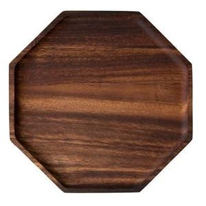 Classic Round Polished Durable <b>Wood</b> <b>Serving</b> <b>Platter</b> for Wedding Centerpiece-H a CRAFT - Product Image 2