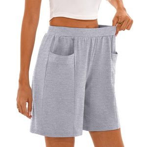 Shorts décontractés pour femmes, produit le plus vendu, faible MOQ, haute qualité, logo et design personnalisés, couleur unie. - Product Image 5