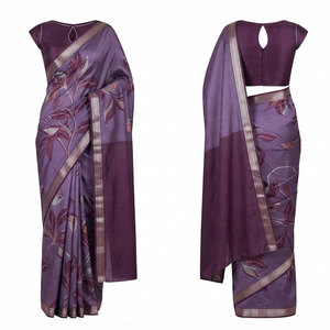 Sari classique pour femmes, robe traditionnelle drapée, broderie détaillée, vêtements ethniques élégants, tenue de fête, mariage, cérémonie - Product Image 1