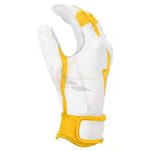 Guantes de Béisbol Blancos y Amarillos, Transpirables, de Color Sólido, Diseño Deportivo, para Entrenamiento - Product Image 4