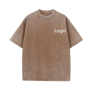 Best Quality Factory Price Men's Oversized T Shirt Acid Washed 100% Cotton Heavy <b>weight</b> Custom Printed Logo <b>Blank</b> T-Shirt - Product Image 3