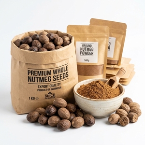 Nuez Moscada en Grano y en Polvo de Alta Aroma, Especia Natural Premium de Grado Alimenticio, Condimento Herbal Saludable, Suministro al por Mayor, Suministro para Exportación - Product Image 1