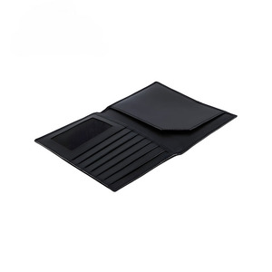 Vertical Real Leather <b>Passport</b> <b>Holder</b> Case Deep Cut Sleeve Business Card Pocket Transparent ID Window Slot For Air Travel Bills - Product Image 6