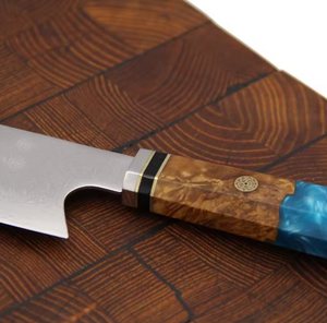 Wholesale Customized Kitchen Chef <b>Knife</b> Handmade Damascus Steel Blade Ambidextrous Resin Handle Sheath Dishwasher <b>Safe</b> OEM/ODM - Product Image 6