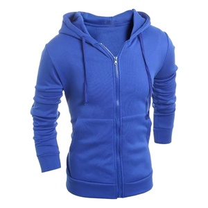 Sweats à capuche unisexes de haute qualité, col zippé, motif imprimé uni, saison d'automne, couleurs variées à bas prix, teints en couleur unie - Product Image 1