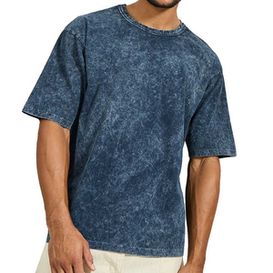 Camiseta de Hombre de Punto Sólido 100% Algodón con Lavado Ácido, Corte Regular, Manga Corta, Transpirable y Ecológica - Product Image 1