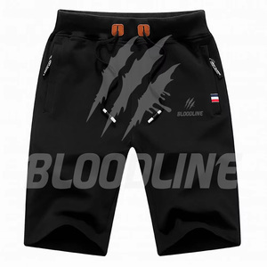 BLOODLINE INTERNATIONAL Short Bermuda décontracté pour homme en PU à motif uni avec taille mi-haute élastique et poches - Product Image 3