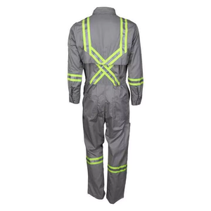 Overol de Trabajo Profesional OEM, Ropa de Seguridad Industrial, Construcción Reforzada, Cinta Reflectante Plateada FR, Poliéster - Product Image 2