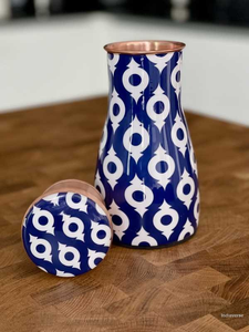 Jarra de Agua de Cobre Azure Charm, Recipiente de Almacenamiento de Agua de Cobre Puro para una Hidratación Saludable en el Hogar, Cocina y Comedor - Product Image 3