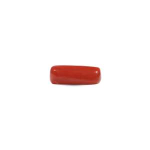 Handcrafted 6.35 Carat Synthetic Red Coral Oval Cabochon Loose Gemstone for Fine Jewelry - Product Image 3