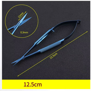 Micro-ciseaux courbés Vannas en acier inoxydable, instrument chirurgical ophtalmique, poignée à ressort, pour chirurgie oculaire, CE OEM - Product Image 5