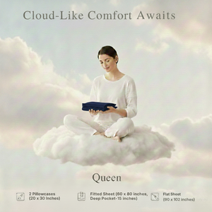 Durable <b>Navy</b> Blue Microfiber Bedsheet with Matching <b>Pillow</b> Covers | Wrinkle Free Easy Wash Fabric | Solid Color Set | 2026 - Product Image 4