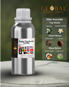 Huile parfumée concentrée inspirée du SUGAR PATCHOULI VANILLA, parfum de haute qualité, longue durée, fournisseur en gros, multi-usages - Product Image 1