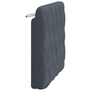 Cojín de Cabecera de Terciopelo Gris Oscuro de 40.2 Pulgadas (100% Poliéster) para Lectura y Descanso en la Cama - Product Image 6