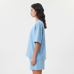 Conjunto Casual de Verano para Mujer con Logotipo Personalizado, Top Corto Cómodo, Camiseta Holgada de Algodón, Pantalones Cortos, Chaleco, Conjunto de Dos Piezas - Product Image 1