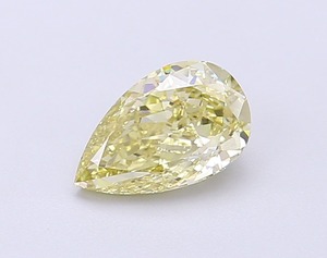 Excellente Diamant Polonais de 0,95 Carat Jaune Vif Fantaisie Taille Poire Pureté VS1 Cultivé en Laboratoire Certifié IGI Brillant - Product Image 1