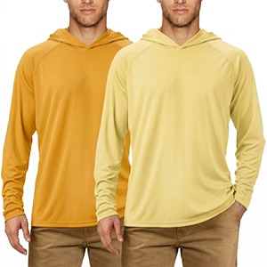Sudadera con Capucha de Manga Larga para Hombre, Protección Solar UPF 50+, Secado Rápido, Color Sólido, Ligera, para Pesca, 100% Poliéster - Product Image 1