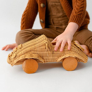 Kids toy <b>accessories</b> best price <b>braided</b> rattan cars children car vehicle toys for pretend play - Product Image 3