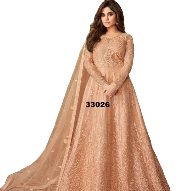 Şalvar elbise Pakistani tarzı düğün kıyafeti müslüman elbise ağır nakış çalışması ile ve en İyi kalite kumaş sıcak satış parça