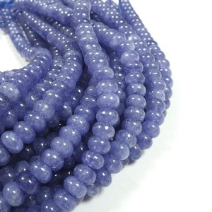 AAA Tanzanite Quartz Smooth Rondelle Gemstone Beads 8MM Loose Quartz <b>Stone</b> Beads For Jewelry Making Wholesale Bulk Gemstone - Product Image 2