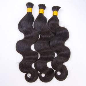 Cabello Humano 100% Natural para Trenzas, 1 Paquete de Extensiones de Cabello Humano Remy Indio Negro Natural Rizado Jerry para Trenzas Boho - Product Image 5