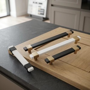 Factory Wholesale Premium Brass <b>Door</b> <b>Pull</b> <b>Handle</b> Graphite Black CP Finish Heavy Duty Ambidextrous for Wooden <b>Doors</b> - Product Image 1